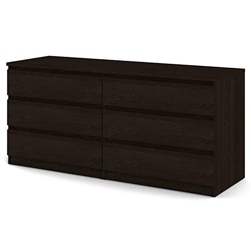Tvilum Scottsdale 6 Drawer Double Dresser, Coffee #TOP18