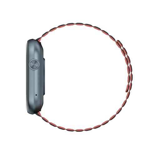 IMIKI FRAME LITE ST2 - Smartwatch uomo donna - Display ISP 1,96", Connettività Bluetooth, Cinturino magnetico, Misura ossigeno nel sangue e Frequenza cardiaca, Android e iOS - Blue + Black/Red - 6