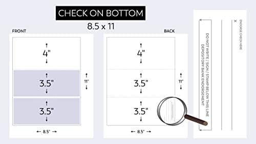 Compuchecks 2500 Blank Check On Bottom Stock Paper Compatible with QuickBooks and Versa Check (Platinum Pinstripe) Print Easy Your Secure Computer Laser Checks for Business Payroll Or Personal Use