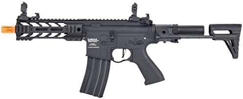 Lancer Tactical ProLine Battle Hawk PDW Airsoft AEG Rifle Low FPS Black with Dean Connector