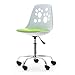 Produktbild Foot  Jugend- und Kinderstuhl Schreibtischstuhl Drehstuhl mit Rollen Höhenverstellbar (Weiß / Limettengrün)