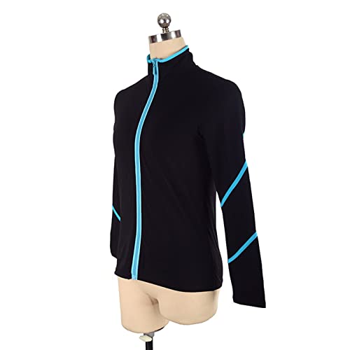 Jaqueta de Patinação Artística, linhas coloridas de veludo Adulto Crianças Elástico Confortável Resp