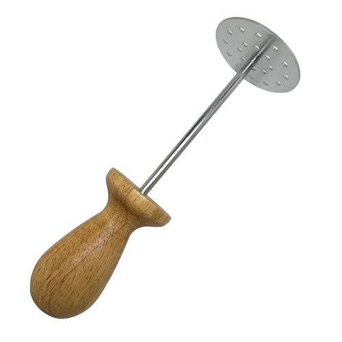 WAHMLA Potato Masher, Stainless Steel Heavy Duty Metal Potato Ricer, Food Masher Utensil, Hand Masher, Vegetables Fruits Mashe, Dishwasher Safe