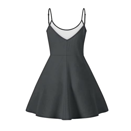 Image of Cozeyat Women Girls Summer Sleeveless Dress Casual Swing Beach Cover Up Knee Length Dresses,Large Size XS-4XL