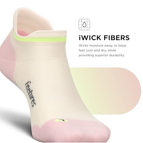 Image of Feetures Elite Max Cushion No Show Tab - Running Socks for Men & Women, Athletic Compression Socks, Moisture Wicking