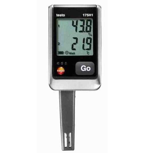 Testo 0572 1754 175H1 2-Channel Temperature and Humidity Data Logger with External Connected Temperature Humidity Sensor, -20 to 55 degree C Range