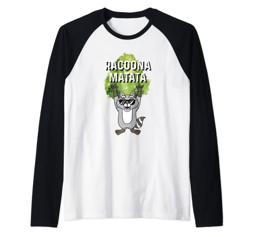 Rehabilitador de vida silvestre Racoona Matata Camiseta Manga Raglan