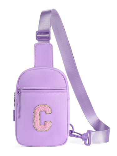 Bolsa tiracolo presente personalizado para mulheres, presente de aniversário de Natal, roxo C