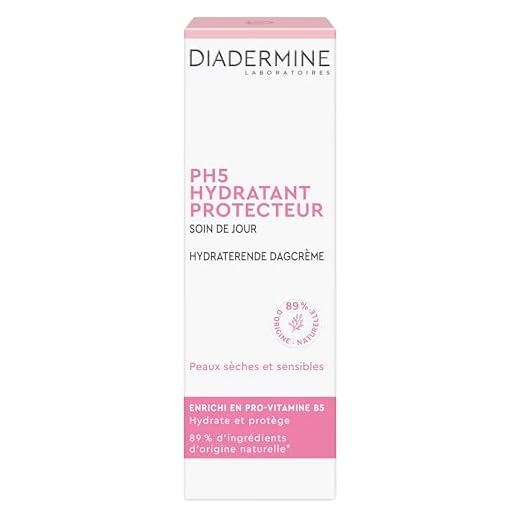 Diadermine PH5 Feuchtigkeitsspendende Tagespflege, trockene und empfindliche Haut – Tube mit 50 ml