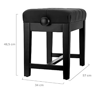 Classic Cantabile Banquette pour piano modèle X noir dépoli - Les Beatles, Paul McCartney, John Lennon, RIngo Starr, George Harrison Classic Cantabile Banquette pour piano modèle X noir dépoli – Image 3