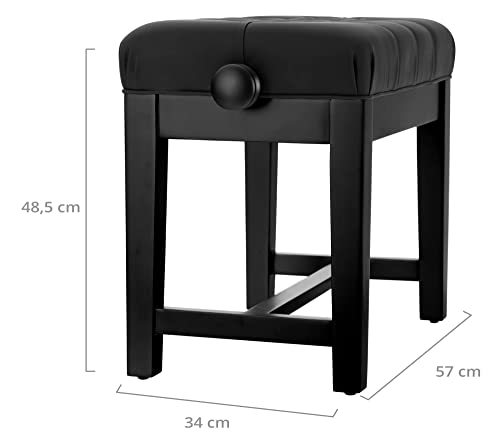 Classic Cantabile Banquette pour piano modèle X noir dépoli - Les Beatles, Paul McCartney, John Lennon, RIngo Starr, George Harrison Classic Cantabile Banquette pour piano modèle X noir dépoli – Image 4