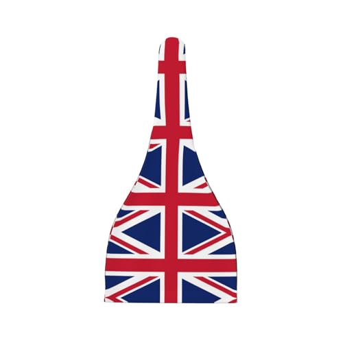 Newborn Baby Hat, British Flag Print Soft Top Knot Beanie Cap, Cute Baby Headwear for 0-6 Months Black2