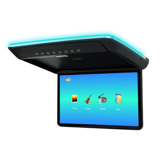 15,6 pulgadas de monitor de techo del coche reproductor de DVD con 1366 x 768p, AV, USB, SD, Región Libre DVD, transmisor de Radio FM, altavoz integrado, juego de 32 bits apoyo