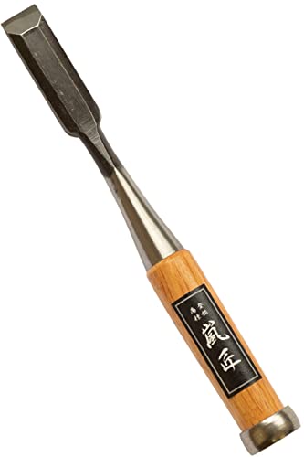 RANSHOU Japanese Chisel 18mm 3/4" Mortise Chisel Oire Nomi, Professional Wood Chisel for Woodworking, Japanese Red Oak Handle, Made in JAPAN