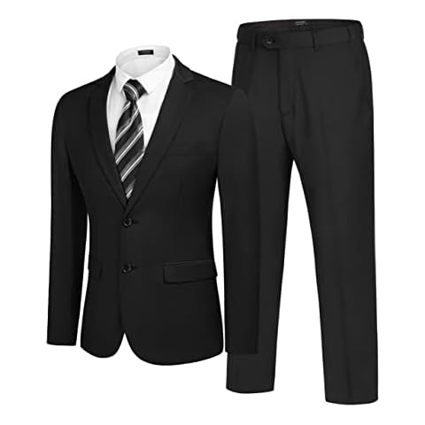COOFANDY Men's 2 Piece Suit Cover