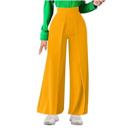 Women Palazzo Pants Petite High Waist Business Casual Dress Work Trousers Boho Wedding Wide Leg Baggy Night Out Pants