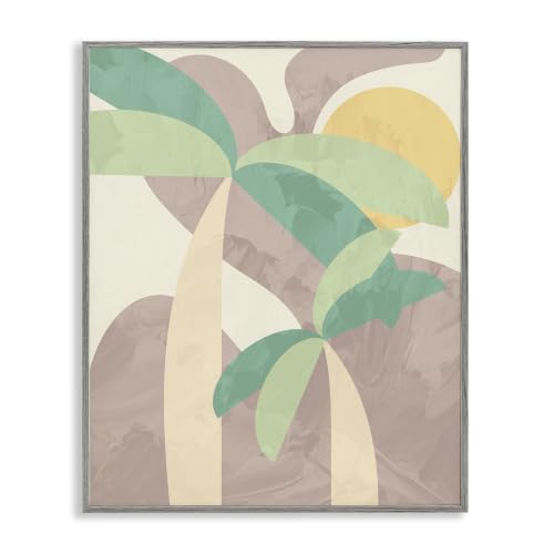 Abstract Tropical Palm Shapes, 24 x 30 Inch Framed Giclée Print