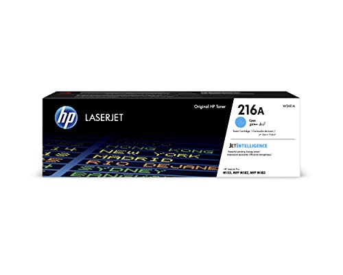 Hp 216A W2411A, Cartuccia Toner Originale Hp Da 850 Pagine, Compatibile Con Le Stampanti Hp Laserjet Pro M155, Mfp M188, Mfp M183, Ciano