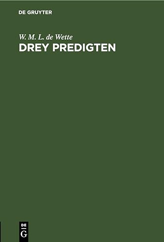 Drey Predigten (German Edition)