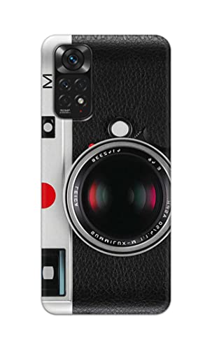 Image of Printed Hard Back Cover Case for Mi Redmi Note 11 4G Back Cover (Vintage Camera) -702