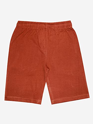 Image of KiddoPanti Boys Solid Knee-Length Basic Short | 100% Cotton Knit Fabric | Comfortable Fit with Elastic Waistband and Functional Drawcord | 2 Front Pockets Half Pant | Boys Shorts