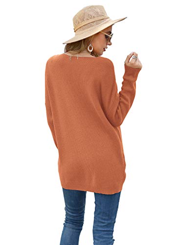 Image of Iandroiy Women's Batwing Sleeve Off Shoulder Loose Oversized Baggy Tops Sweater Pullover Casual Blouse T-Shirt