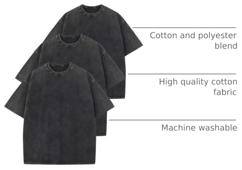 Image of Arssm Men Oversized T Shirts Vintage Tee Loose Fit Short Sleeve Casual Streetwear Baggy Washed Unisex Tops