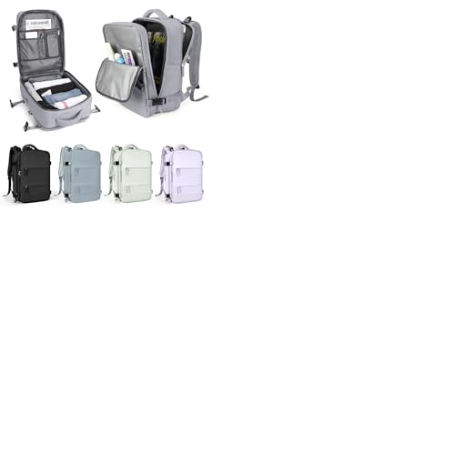 Weplan Mochila Viaje Cabina Avion 45x36x20 Para Easyjet Mochilas Para Mujer Bolsa De Cabina Equipaje De Mano Cabina Avion Mochila De Senderismo Mochila Impermeable Cabina Mochila,Gris S