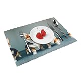 Juego de 4 manteles individuales con estampado de perros Corgi, antideslizantes, lavables para decoración del hogar