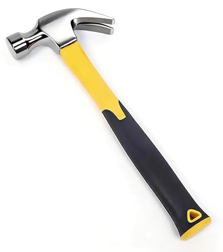 BJDSI 500g di Martello Carpentiere,Rinforzato,Lucidato Interamente,Manico in Plastica Antivibrante.