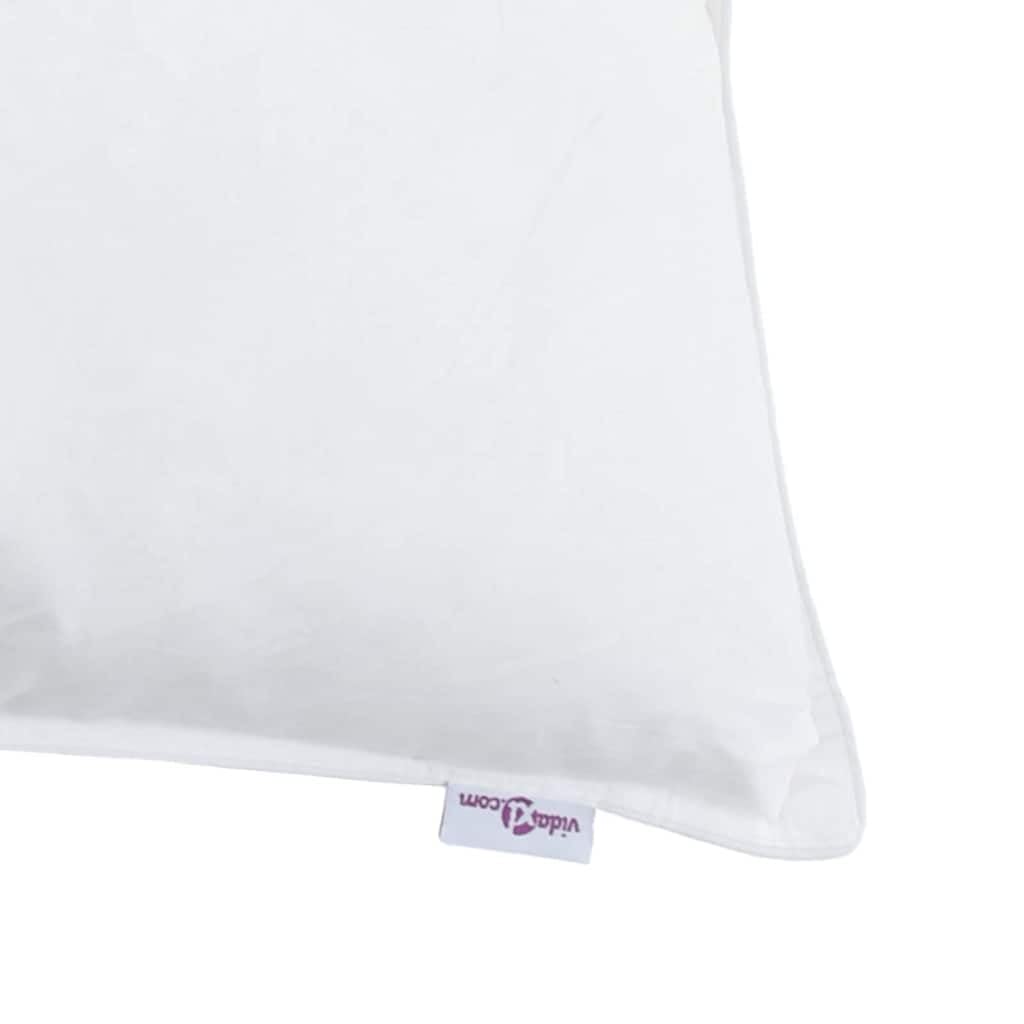 2 almohadas de 40 x 60 cm, color blanco, con relleno de plumas, ergonómicas y suaves para dormir de cuello y espalda, comodidad de plumón, ideal como almohada para dormir de lado