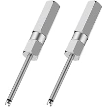 Linkstyle 2pcs Valve Core Removal Tool Set, Screwdriver Tire Valve Stem Core Remover Tool for Schrader Valves Cores