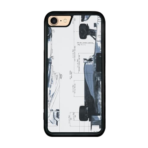 qizjio Grand Prix Racing Art Phone Case – Sport Car Phone Cover, Shockproof & Stylish Cover for iPhone 7/8/SE