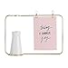SS&Y Prisma 5x7 Picture Frame - Geometric Wire Photo Frame for Desktop Matte Brass - Photo Frame with a Beautiful Flower vase.