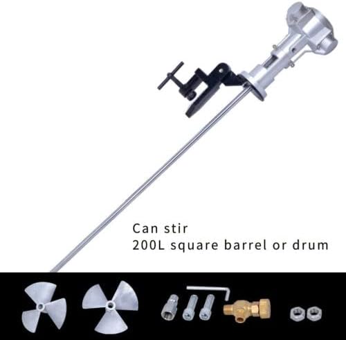 50 Gallon Mixer Tank Barrel Air Mix Stainless Steel Pneumatic Clip Bracket