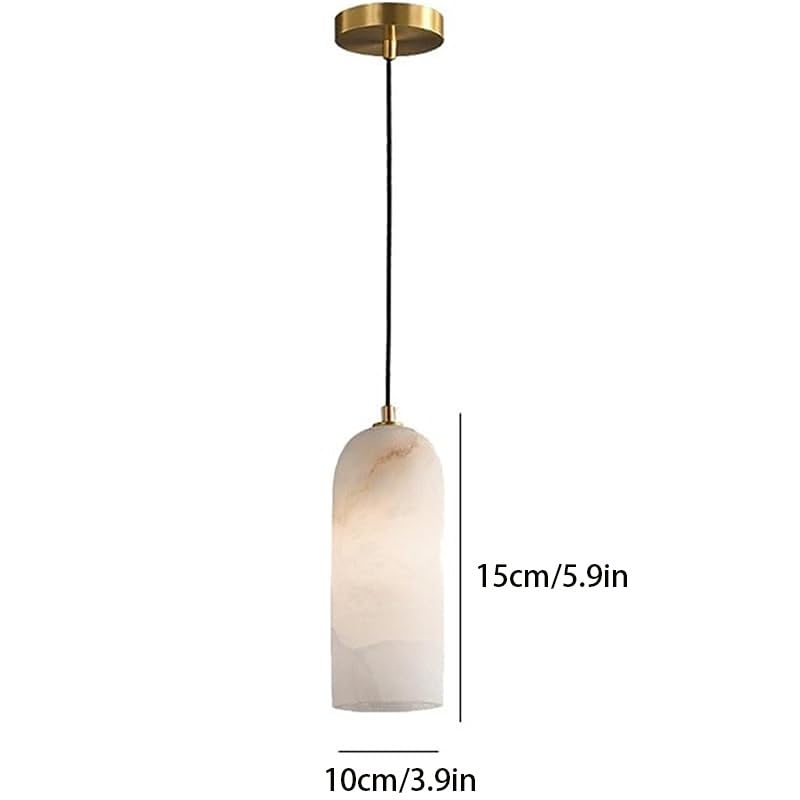 Lámpara colgante de mármol E27 con cable ajustable de tira larga para dormitorio 8