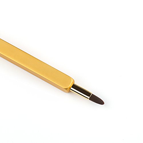 Professional Lip Brush Applicators Retractable Design Lipstick Brush Makeup Brush For Women And Girls(Gold) #TOP3