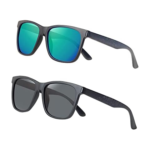 YAMAZI Women Polarized Sunglasses UV400 Protection for Driving Running Baseball Fishing Golf Outdoor Sports Sunglass for Men - 2 Pack Cover