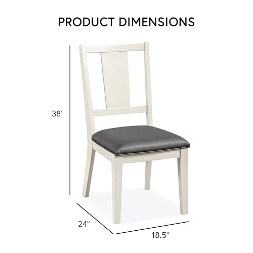 Furniture of America Arvin Modern Solid Wood 5-Piece Extendable Dining Table Set with Upholstered Chairs, Seats up to 4, for Home, Kitchen, Living Room, White Oak - Thumbnail 3