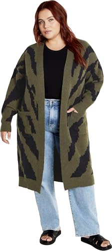 City Chic Women's Plus Size Earn Your Stripes Cardigan