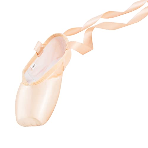 Women's Ballerina Shoes Professional Ballet Dance Satin Pointe Shoes for Girls with Bag and Toe Pads3