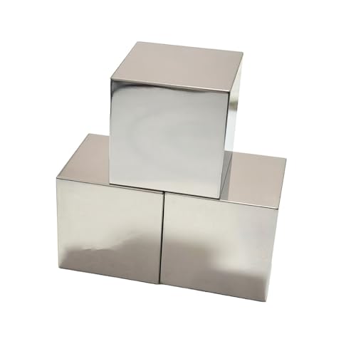 Image of Scientific Metal Sample Block, Mirror Polished, No Engraving, R0.5 Chamfered Edges, Multiple Sizes & Alloys (GR5 (Ti6Al4V), 1.5inch Cube)