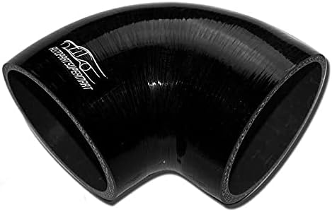 4-ply Silicone 90 Degree Elbow Radiator Hose Joiner Pipe Black 95mm 3.75" (3-3/4")