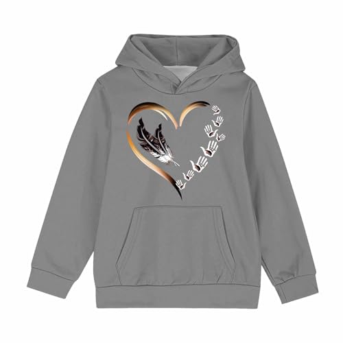 Cute Hoodies for Girls Soft Oversized Pullover Sweatshirts Long Sleeve Trendy Shirts Preppy Clothes 3-14 Years