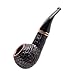 Savinelli Porto Cervo Collection - Handmade Wood Briar Pipe, Made in Italy, 6mm (Brown Rustic 320 KS)