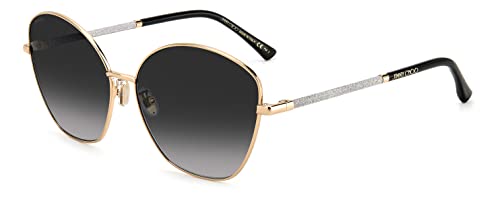 Jimmy Choo Marilia/g/sk 2M2/9O BLACK GOLD Sunglasses Women's Steel, Standard, 63
