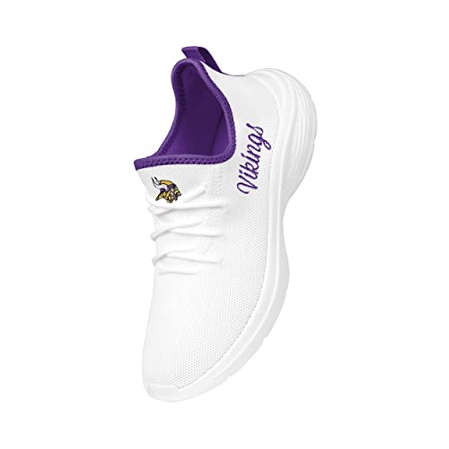 Image of FOCO NFL Womens NFL Team Logo White Athletic Shoes Sneakers