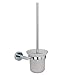 Produktbild Nie Wieder Bohren hoom WC-Bürstenhalter, Messing, verchromt, garantiert rostfrei, satiniertes Glas, 390mm x 160mm x 135mm