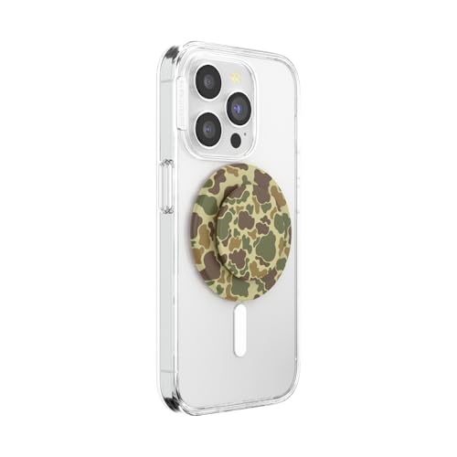 Image of PopSockets Phone Grip for MagSafe, Magnetic Holder, Phone Stand, Green - Camo