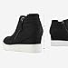 DREAM PAIRS Women’s Platform Wedge Sneakers Ankle Booties,Size 8,Black 2,Wedge-SNKR-2